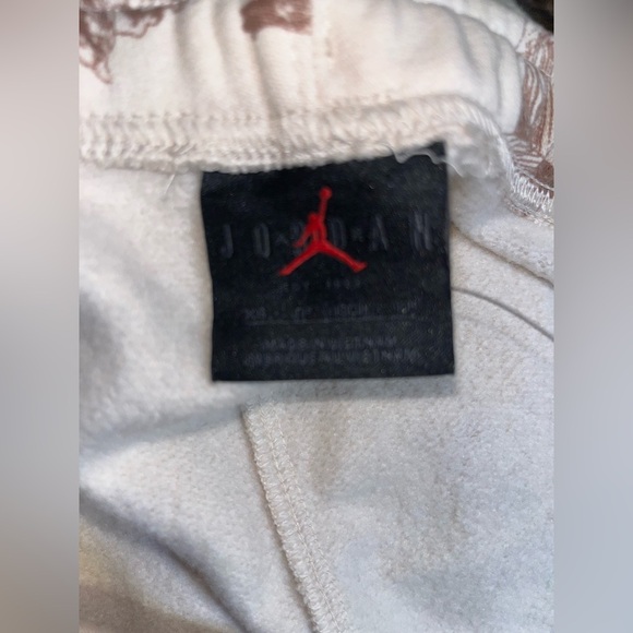 Air Jordan Womens Brooklyn Jogger Pants  All Over Print FZ2237-010 Brown  Sz XS​ - Picture 6 of 7
